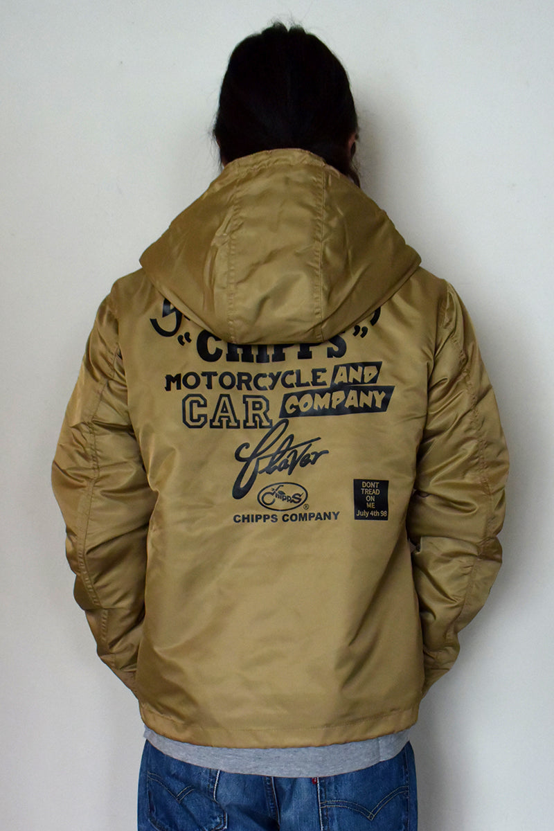 CHIPPS COMPANY チップスカンパニー / Embroidery 裏ボアフーディージャケット / GOLD