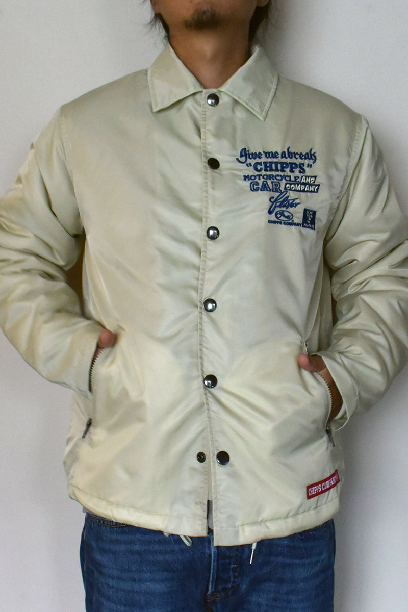 CHIPPS COMPANY チップスカンパニー / Embroidery 裏ボアコーチジャケット / WHITE