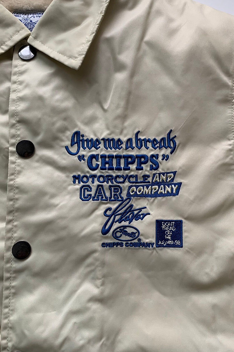 CHIPPS COMPANY チップスカンパニー / Embroidery 裏ボアコーチジャケット / WHITE