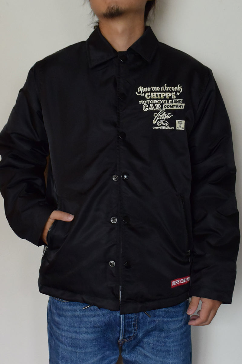 CHIPPS COMPANY チップスカンパニー / Embroidery 裏ボアコーチジャケット / BLACK