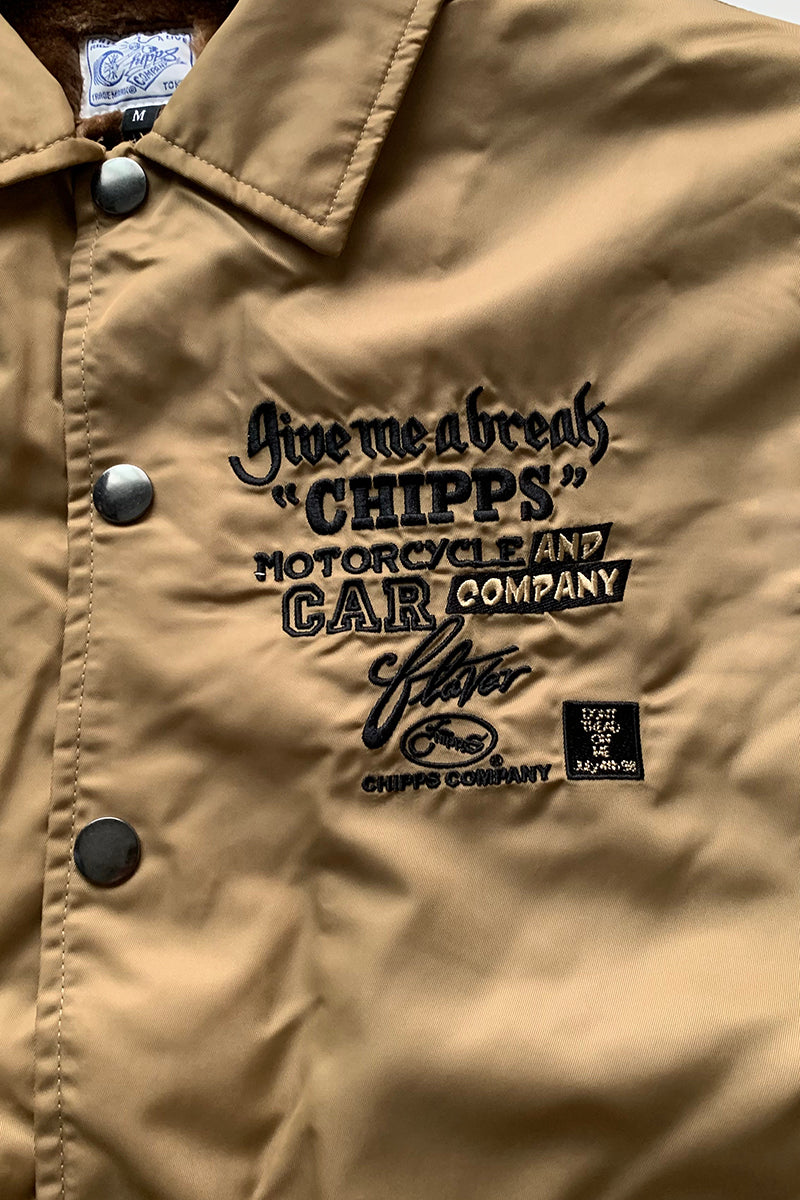 CHIPPS COMPANY チップスカンパニー / Embroidery 裏ボアコーチジャケット / GOLD