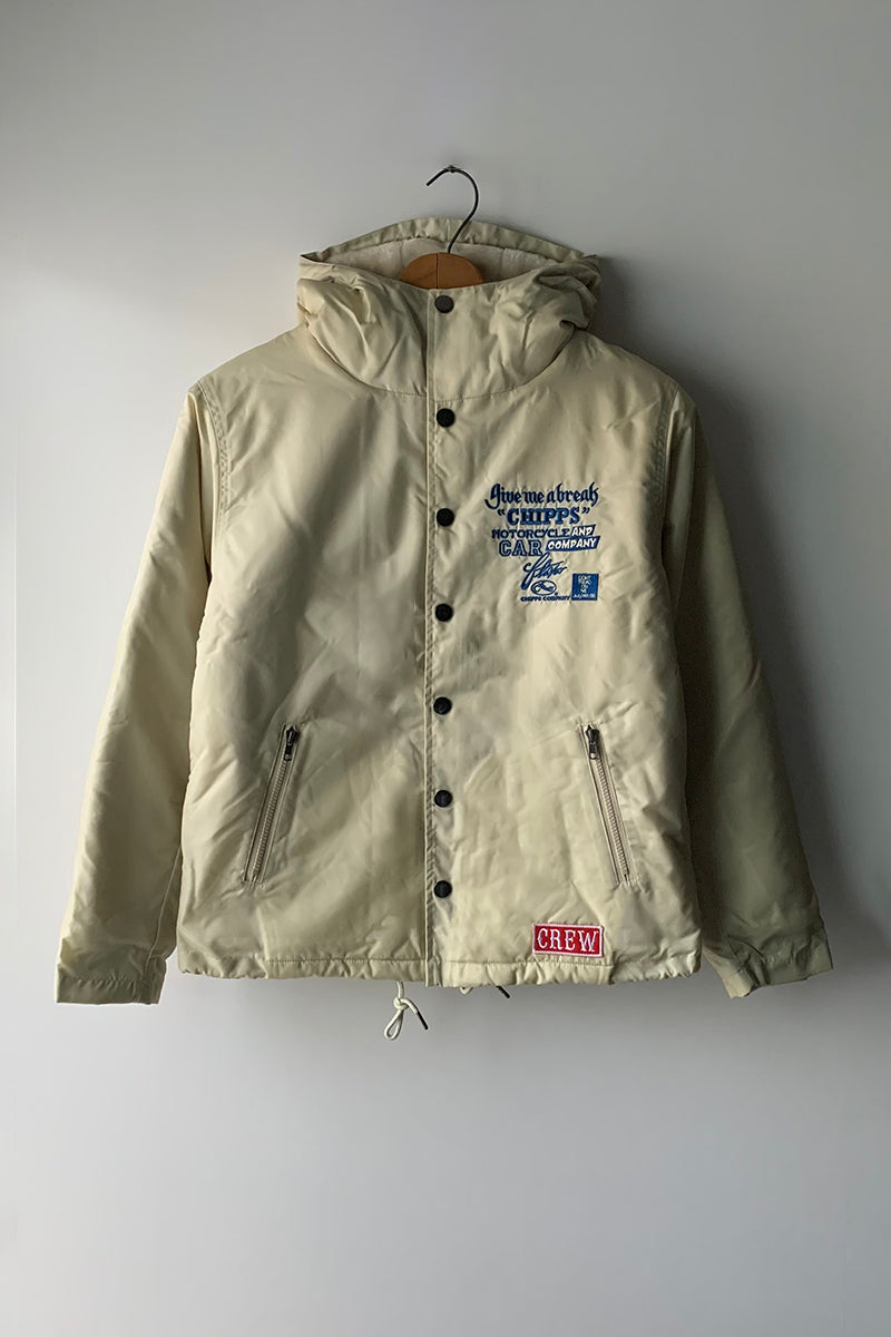 CHIPPS COMPANY チップスカンパニー / Embroidery 裏ボアフーディージャケット / WHITE