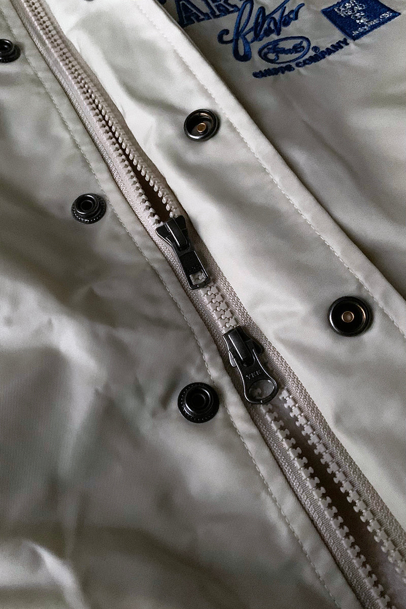 CHIPPS COMPANY チップスカンパニー / Embroidery 裏ボアフーディージャケット / WHITE