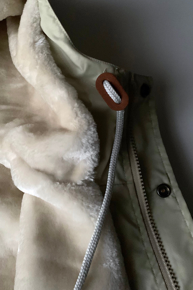 CHIPPS COMPANY チップスカンパニー / Embroidery 裏ボアフーディージャケット / WHITE