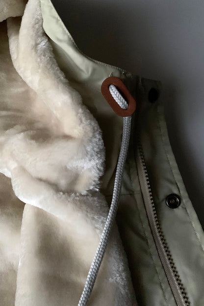 CHIPPS COMPANY チップスカンパニー / Embroidery 裏ボアフーディージャケット / WHITE