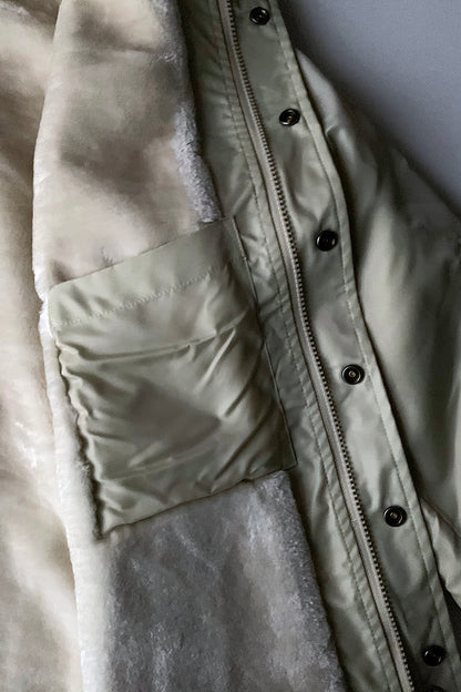 CHIPPS COMPANY チップスカンパニー / Embroidery 裏ボアフーディージャケット / WHITE