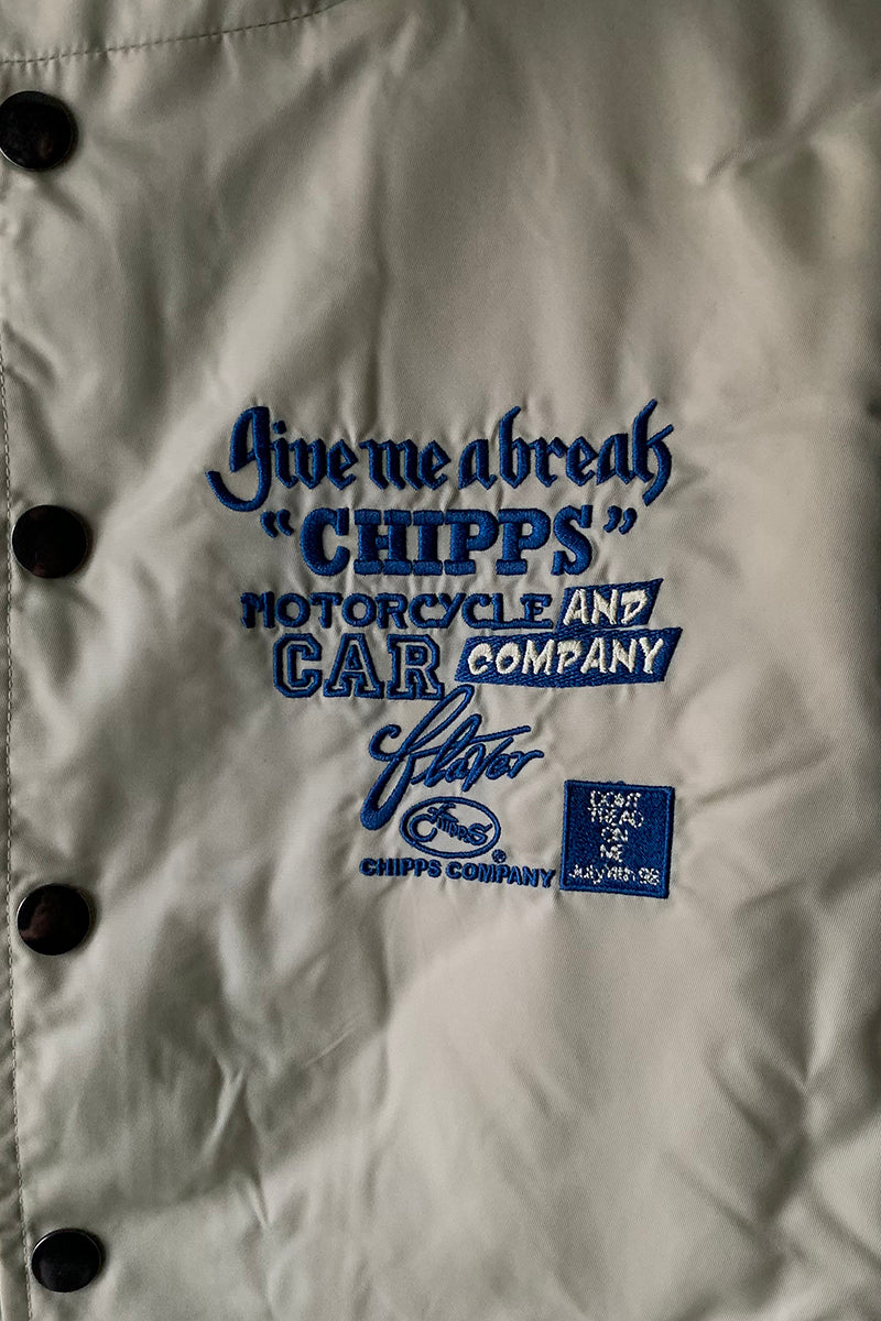 CHIPPS COMPANY チップスカンパニー / Embroidery 裏ボアフーディージャケット / WHITE
