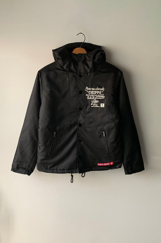 CHIPPS COMPANY チップスカンパニー / Embroidery 裏ボアフーディージャケット / BLACK