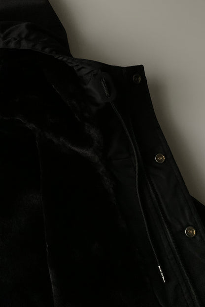 CHIPPS COMPANY チップスカンパニー / Embroidery 裏ボアフーディージャケット / BLACK