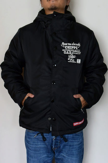 CHIPPS COMPANY チップスカンパニー / Embroidery 裏ボアフーディージャケット / BLACK