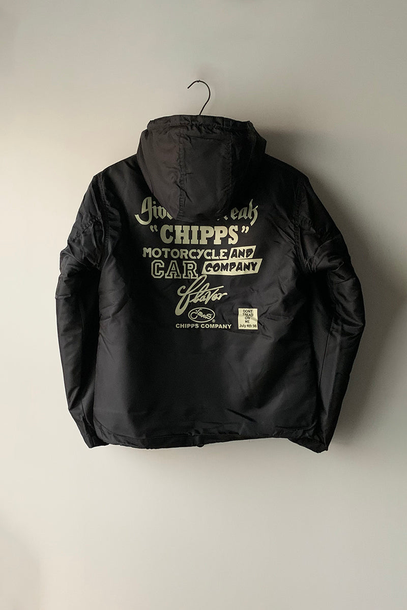 CHIPPS COMPANY チップスカンパニー / Embroidery 裏ボアフーディージャケット / BLACK