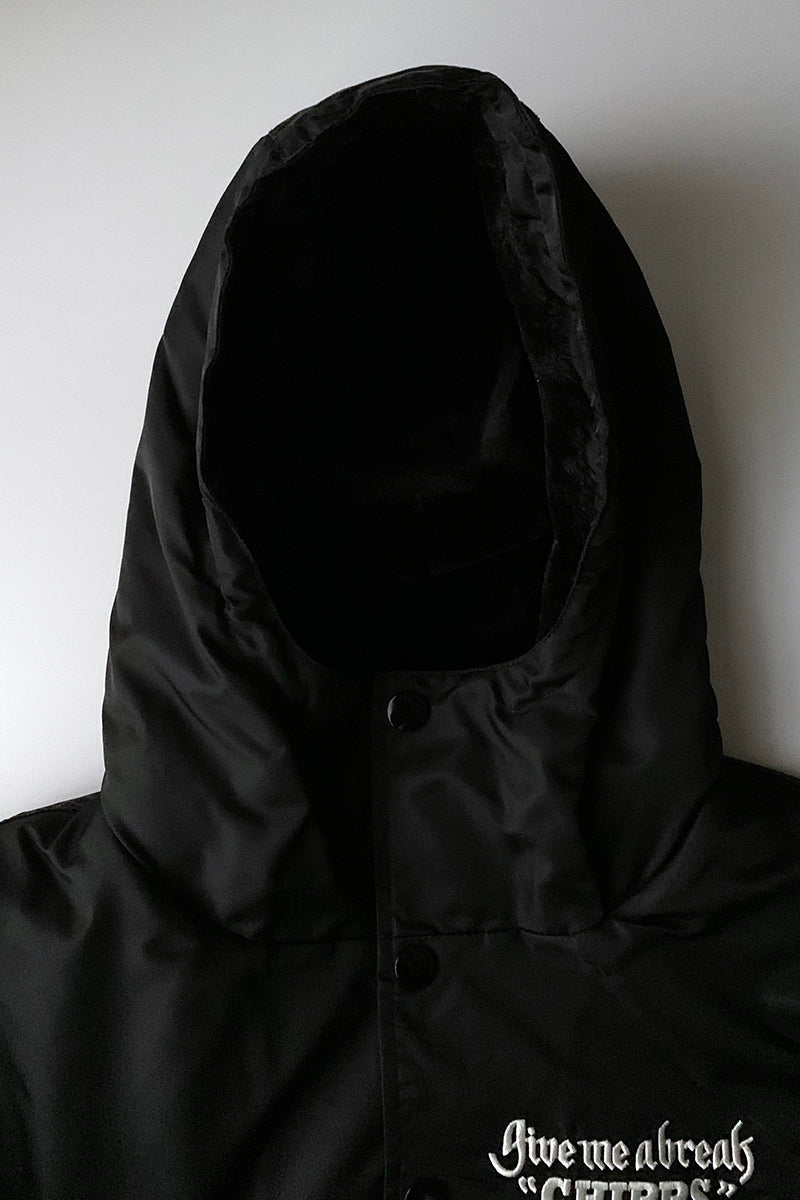 CHIPPS COMPANY チップスカンパニー / Embroidery 裏ボアフーディージャケット / BLACK