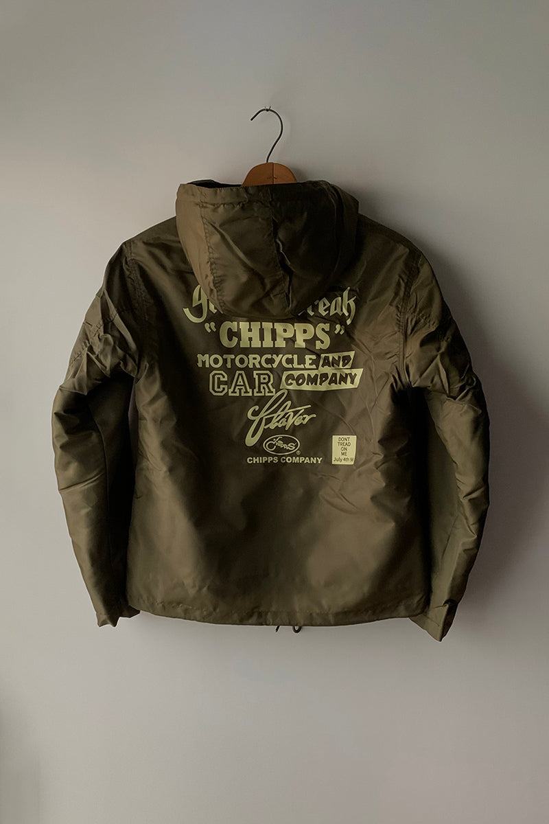CHIPPS COMPANY チップスカンパニー / Embroidery 裏ボアフーディージャケット / OLIVE