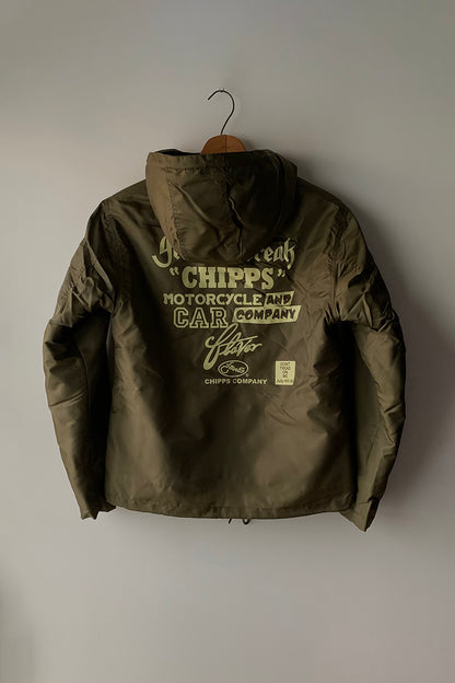 CHIPPS COMPANY チップスカンパニー / Embroidery 裏ボアフーディージャケット / OLIVE