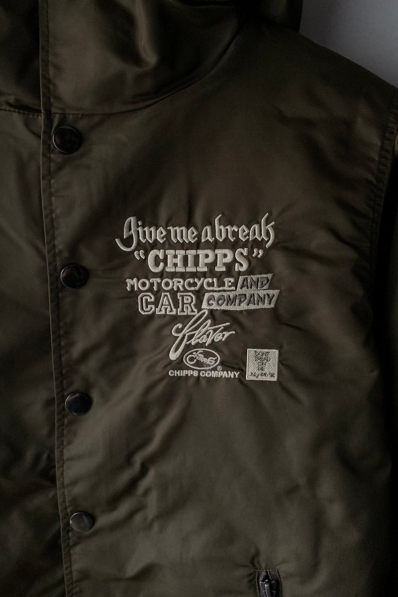 CHIPPS COMPANY チップスカンパニー / Embroidery 裏ボアフーディージャケット / OLIVE