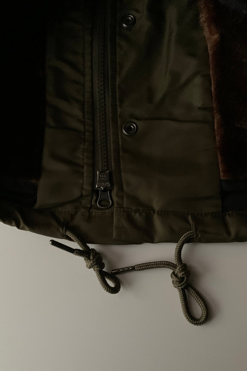 CHIPPS COMPANY チップスカンパニー / Embroidery 裏ボアフーディージャケット / OLIVE