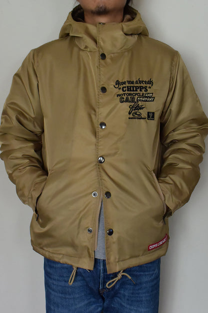 CHIPPS COMPANY チップスカンパニー / Embroidery 裏ボアフーディージャケット / GOLD